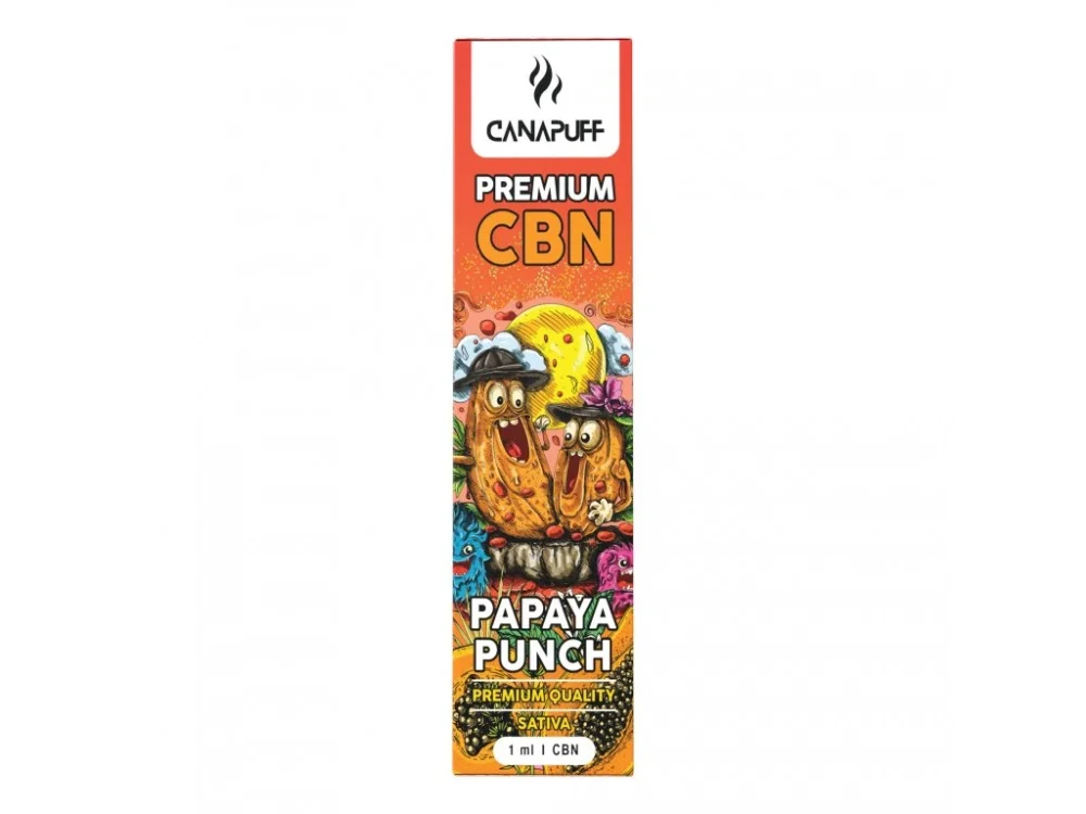CanaPuff CBN Disposable Vape Pen PAPAYA PUNCH, CBN 89 %, 1 ml