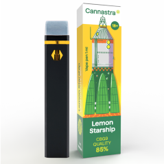 Cannastra CBG9 Vape Pen Lemon Starship, CBG9 85% kokybė, 1 ml