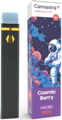 Cannastra H4CBD Vapepen til engangsbrug Cosmic Berry, H4CBD 95 %, 1 ml