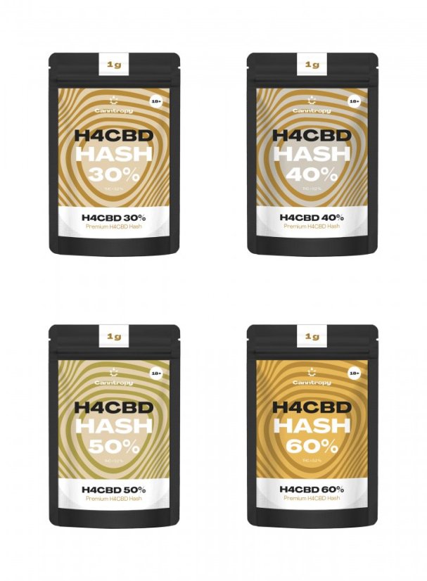 Canntropy H4CBD Hash bundle 30 až 60%, All in One Set - 4 x 1 g až 100 g