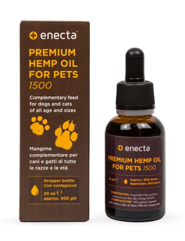 Enecta CBD konopný olej pro zvířata 5%, 1500 mg, 30 ml