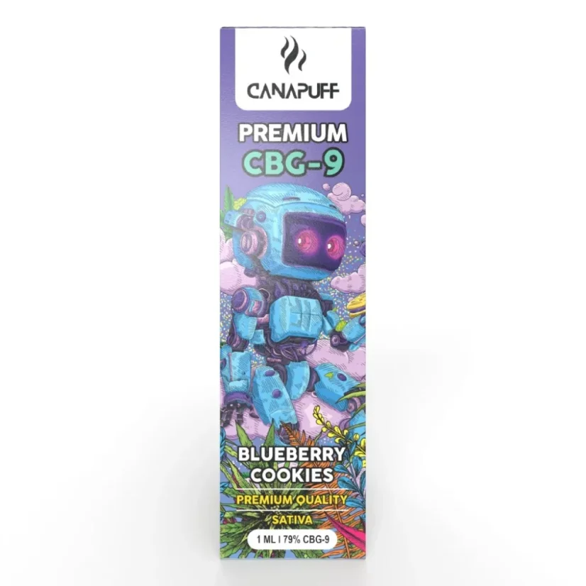 cbg9 vape CanaPuff CBG9 Disposable Vape Pen Blueberry Cookie, CBG9 79 %, 1 ml