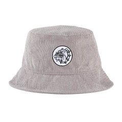 Bulldog Bucket Hat Izšūšana Pelēka