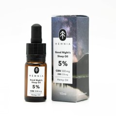 Hemnia Somn de noapte bună Ulei de cânepă 5%, 500 mg CBN, 250 mg CBD, 10 ml