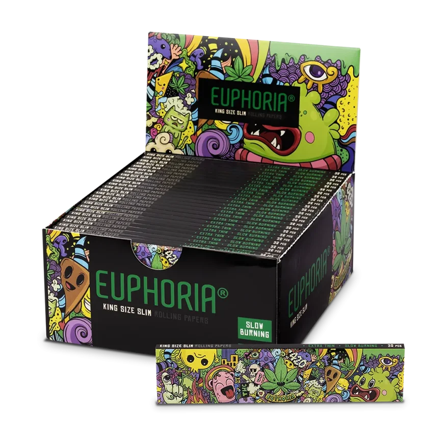 Euphoria Rolling Papers Kingsize Slim Whimsical + Filters, 32 rolling papers + 32 filter tips