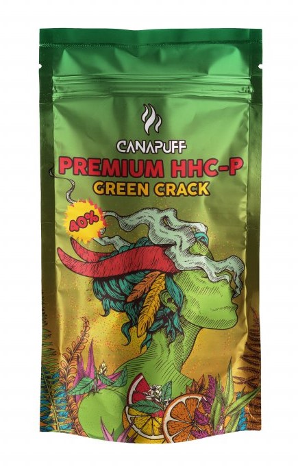 CanaPuff - GREEN CRACK 40 % - Premium HHCP Flower, 1g - 5g