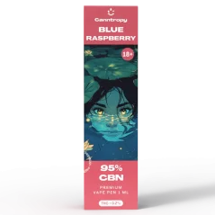 Canntropy Caneta Vape CBN Framboesa Azul, 95% CBN, 1ml