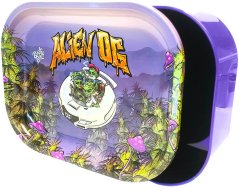 Best Buds Vékony dobozos gördülő tálca tárolóval, Alien OG