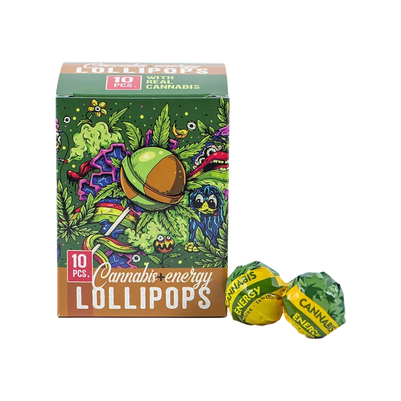 Euphoria Cannabis Energy Lollipop in a box, cannabis flavour (10 x 12 g)