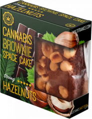 Embalagem Deluxe Brownie de Avelã com Cannabis (Sabor Forte de Sativa) - Caixa (24 pacotes), 2400 g