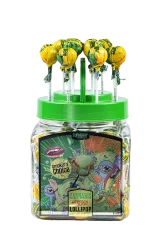 Euphoria Cannabis Energy Lollipop dalam stoples, rasa ganja (100 x 12 g)