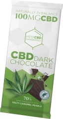 MediCBD Dark Chocolate with Salty Caramel Pearls (100 mg CBD), 100 g