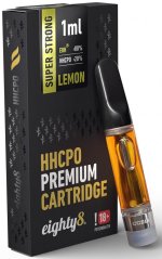 Eighty8 Cartucho HHCPO Limão Premium Super Forte, 20% HHCPO, 1 ml