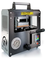 Graveda Graspresso Rosin Press dengan silinder hidrolik 7 tons dan indikator tekanan