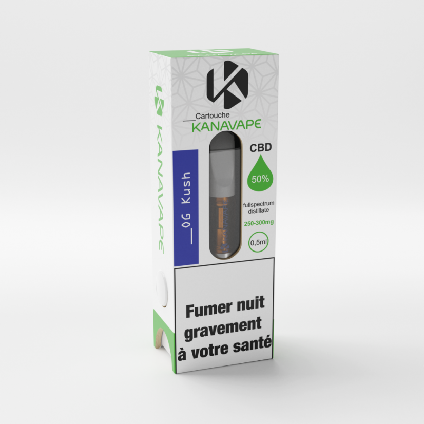 Kanavape OG Kush Cartridge 50% CBD, 0,5 ml, 250 mg