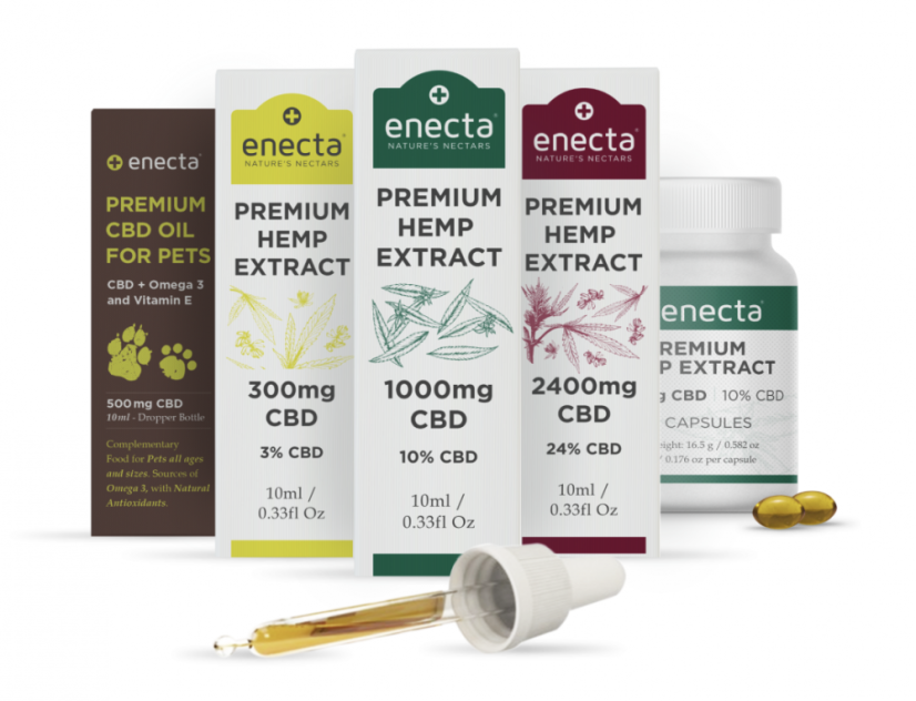 Enecta CBD konopný olej pro zvířata 5%, 1500 mg, 30 ml