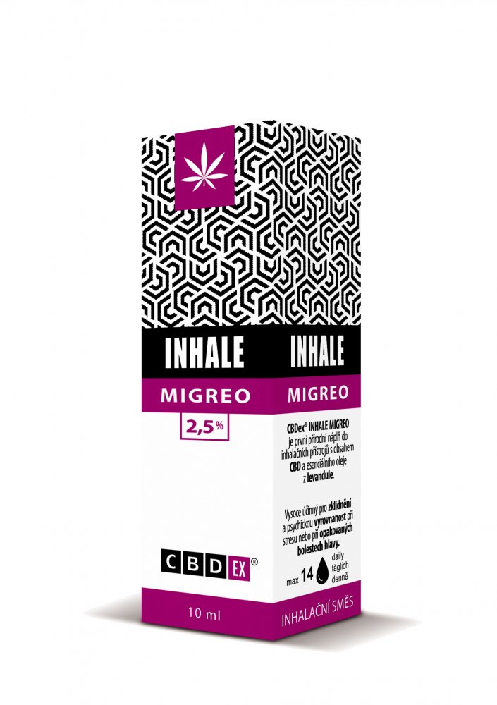 CBDex Inhaleer MIGREO 2,5%, 10 ml