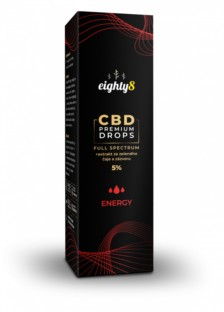 Eighty8 Energie CBD-druppels, 5%, 10 ml, 500 mg