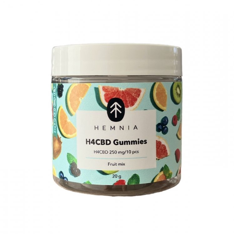 Hemnia H4CBD Gummies Fruchtmix, 250 mg H4CBD, 10 Stück x 25 mg, 20 g