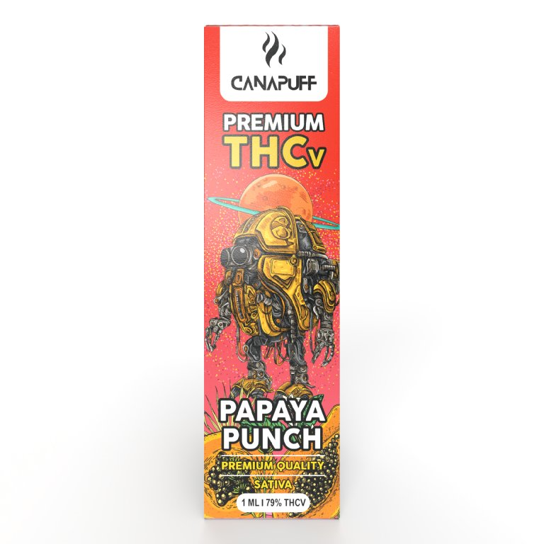 CanaPuff Papaja Punch 79 % THCv - Wegwerpbaar vape-pen, 1 ml