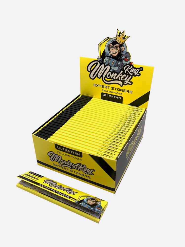 Monkey King Ultra tenké papieriky na rolovanie, žlté