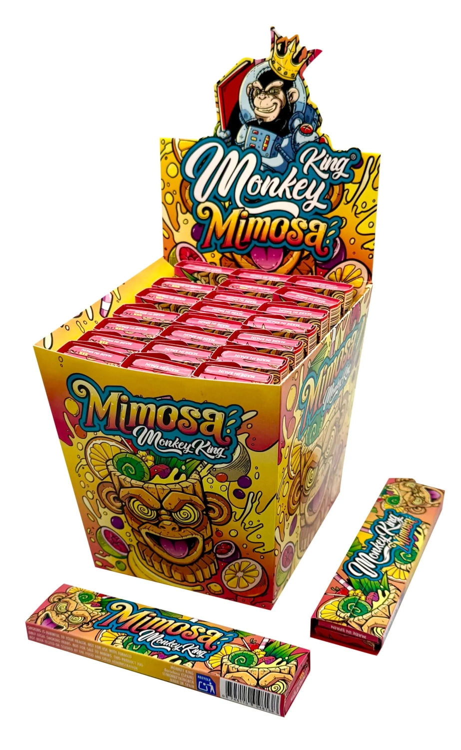 Monkey King KSS papieriky na fajčenie s filtračnými koncovkami (vôňa mimózy), 1 balenie
