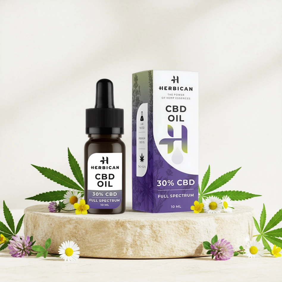 Herbican Plnospektrálny CBD olej, 30 %, 10 ml