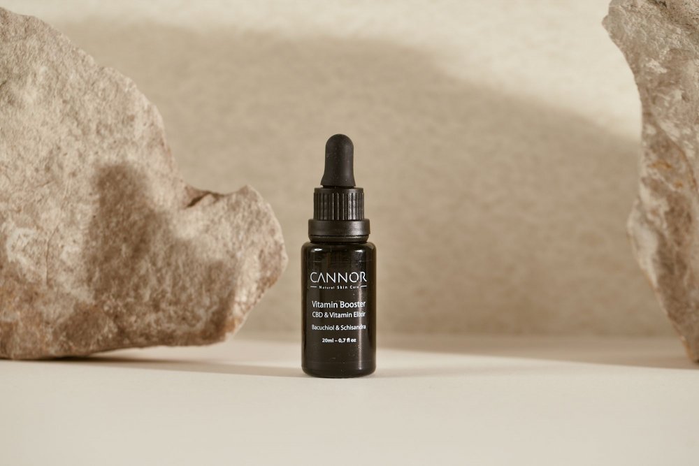 Cannor Vitamínový elixír – suchý pleťový olej Bakuchiol & CBD, 20 ml