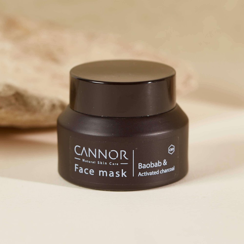 Cannor Gezichtsmasker Baobab en actieve kool, 30 ml
