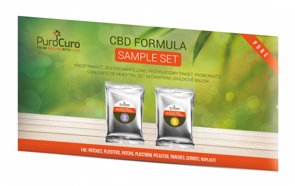 PuroCuro Hanf-CBD-Formel-Pflaster, Tester - 6 Stück x 25 mg & 6 Stück x 50 mg