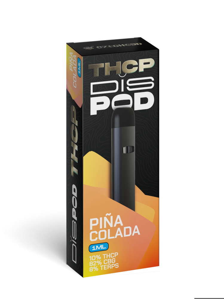 Czech CBD THCP Vape Pen disPOD Pina Colada 10% THCP, 82% CBG, 1 ml