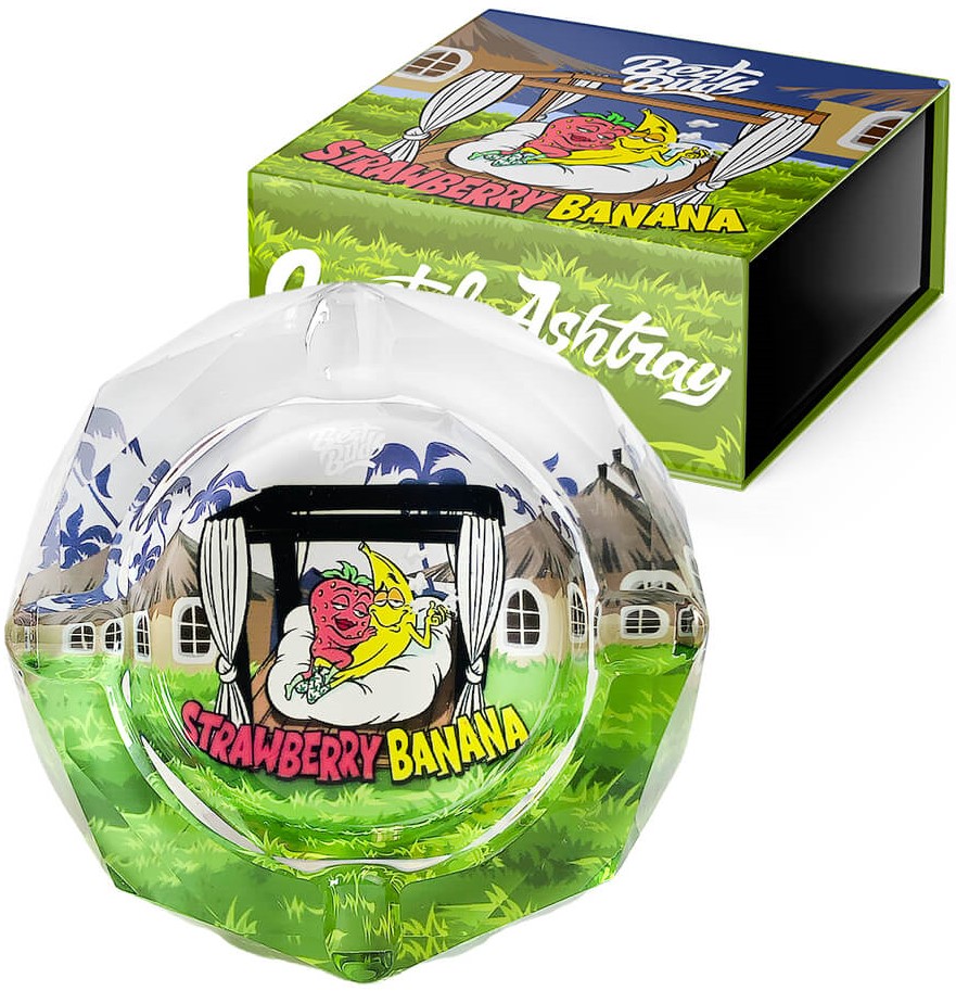 Best Buds Křišťálový popelník s dárkovou krabičkou, Strawberry Banana