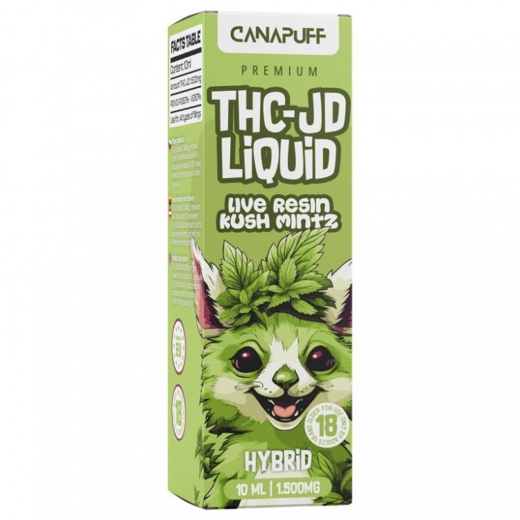 CanaPuff THCJD Vloeibare Kush Mintz, 1500 mg, 10 ml
