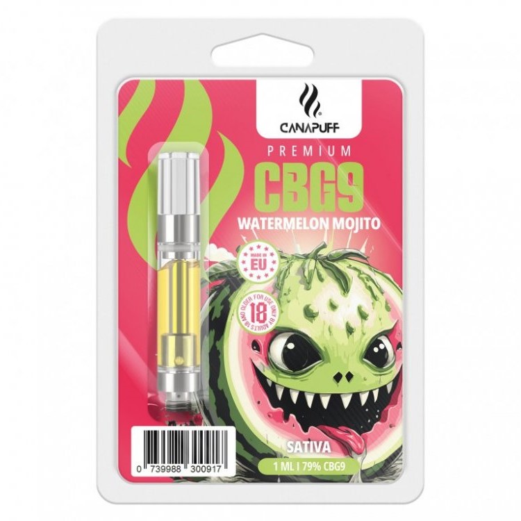 CanaPuff CBG9-patroon Watermeloen Mojito, CBG9 79%, 1 ml