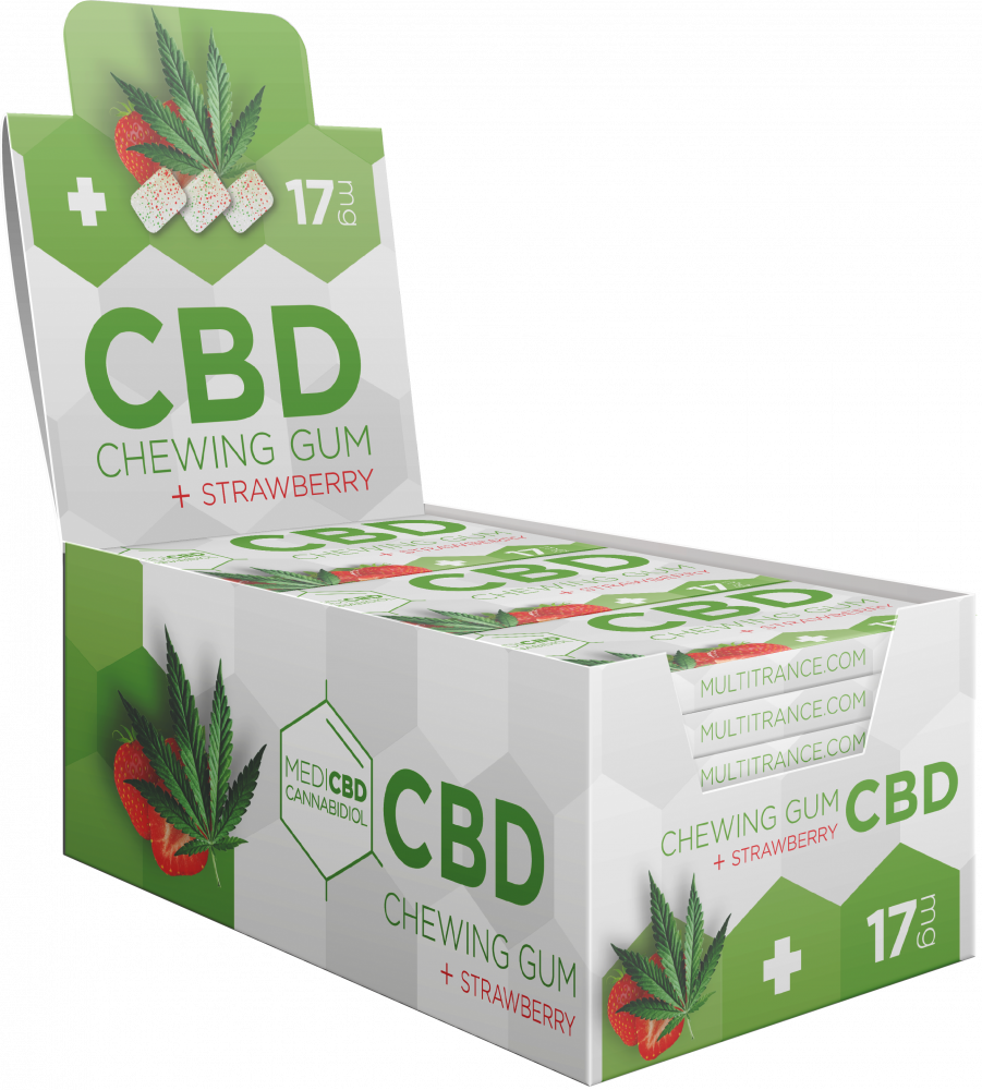 MediCBD Konopné žvýkačky CBD Jahoda (17 mg CBD ), 17 g