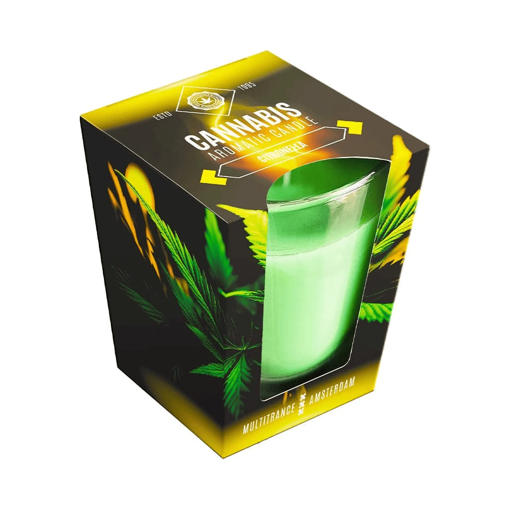 Aromatische kaars - Cannabis en Citronella Geur