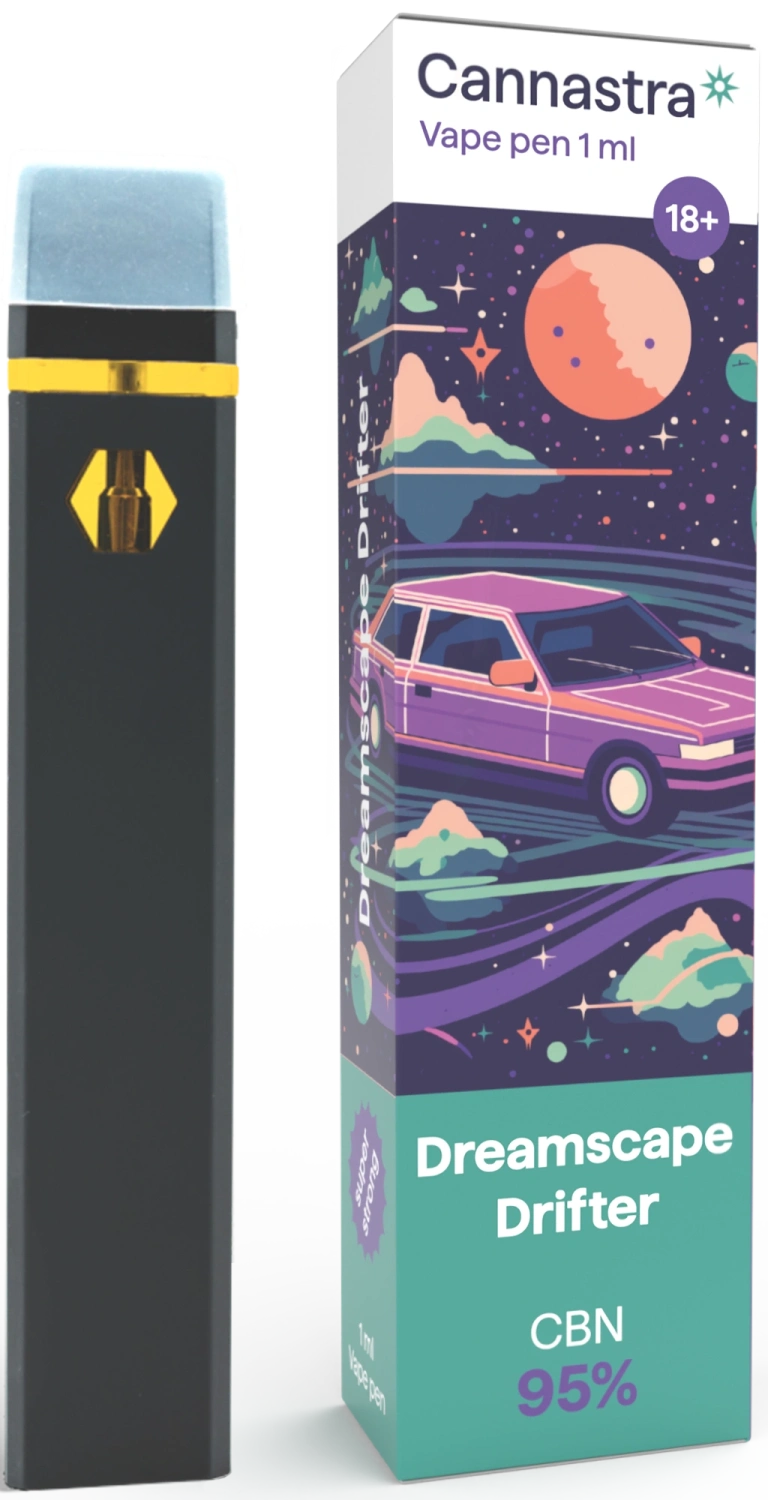Cannastra CBN jednorazové pero na penu Dreamscape Drifter, CBN 95 %, 1 ml