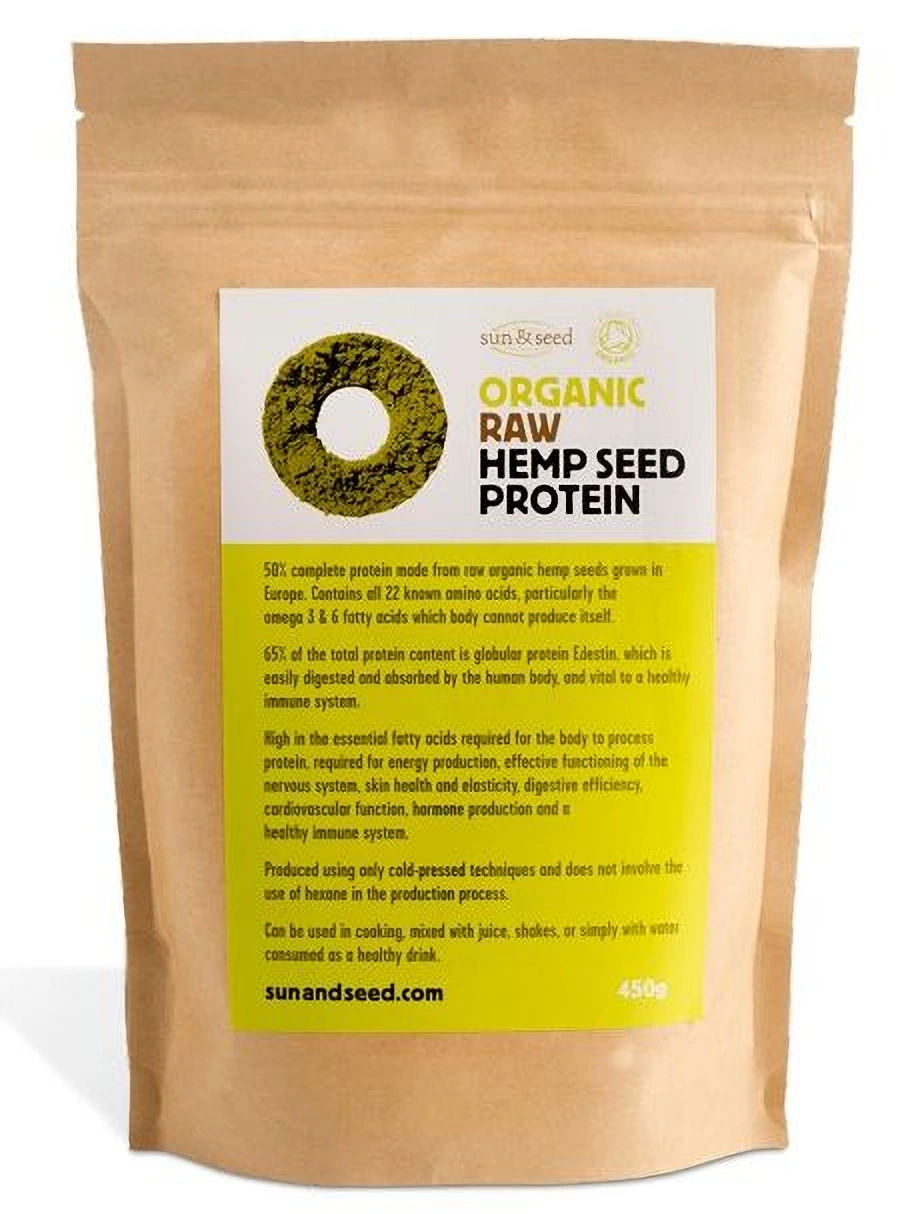 Sun & Seed BIO RAW hennepeiwit 450 g