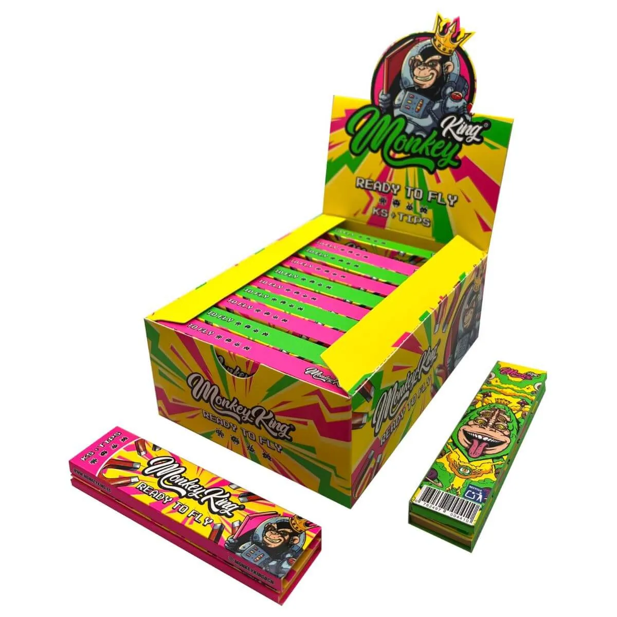 Monkey King KSS Papieriky na balenie s filtračnými hrotmi Magnet Ready to fly, 1 brožúra
