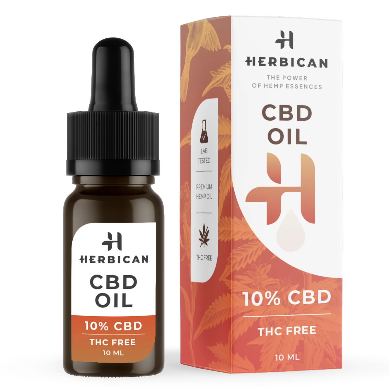 Herbican CBD olej bez THC, 10 %, 10 ml