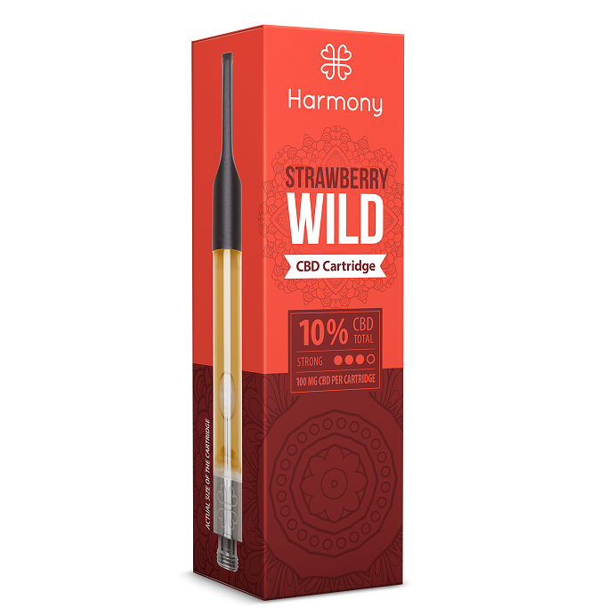 Harmony CBD-pen - Patroon met wilde aardbeien - 100 mg CBD, 1 ml