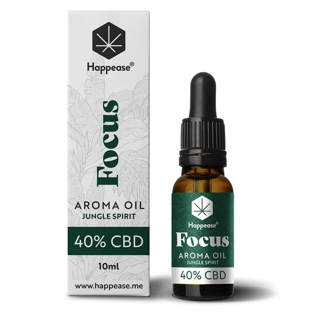 Happease Focus CBD Oil Jungle Spirit, 40% CBD, 4000 mg, 10 ml