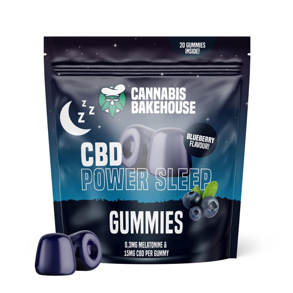 Cannabis Bakehouse CBD Power Sleep Gummies 300 mg, 20 ks x 15 mg CBD, 58 g