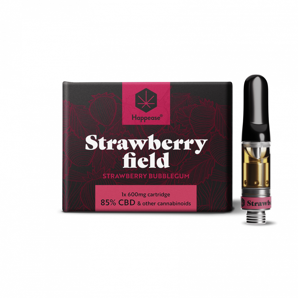 Happease CBD cartridge Strawberry Field 600 mg, 85% CBD, 0,5 ml