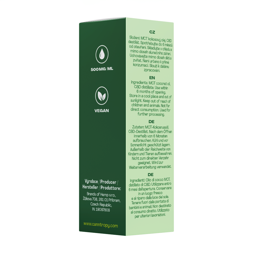 Canntropy CBD prémiový kanabinoidný olej - 40 %, 4000 mg, 10 ml