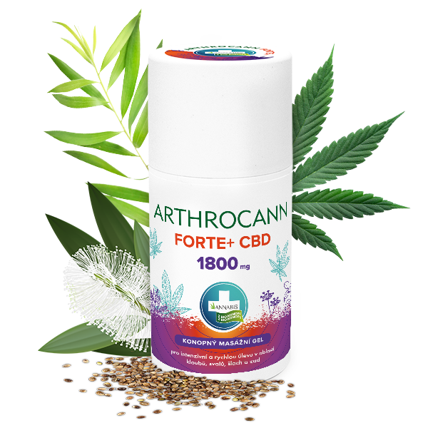 Annabis Arthrocann gel forte+ 1800mg CBD masážní gel pro kolosální úlevu, 90 ml