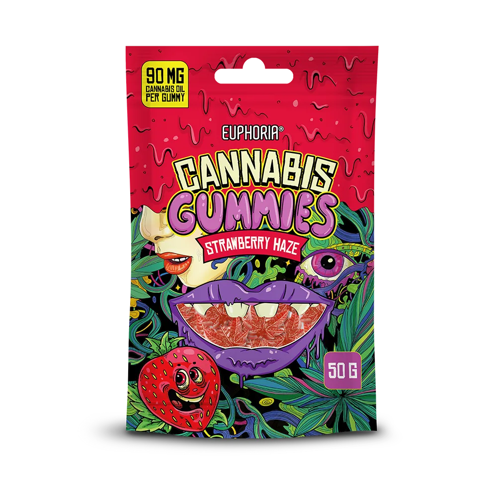Euphoria Cannabis Gummies Strawberry Haze, 50 g