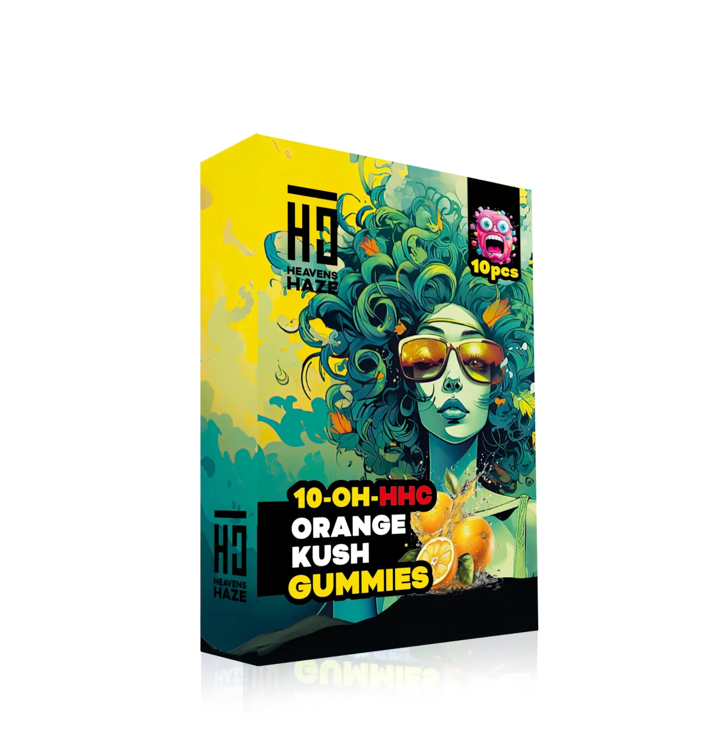 Heavens Haze 10-OH-HHC Gummies Orange Kush, 10 Stück x 40 mg, 400 mg 10-OH-HHC