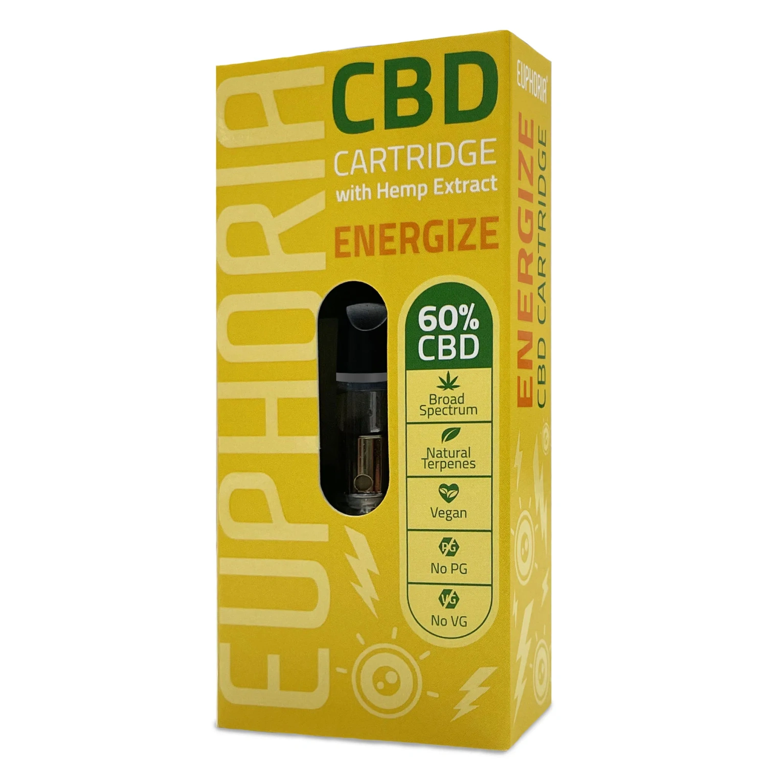 Euphoria CBD-patroon Energize 600 mg, 1 ml