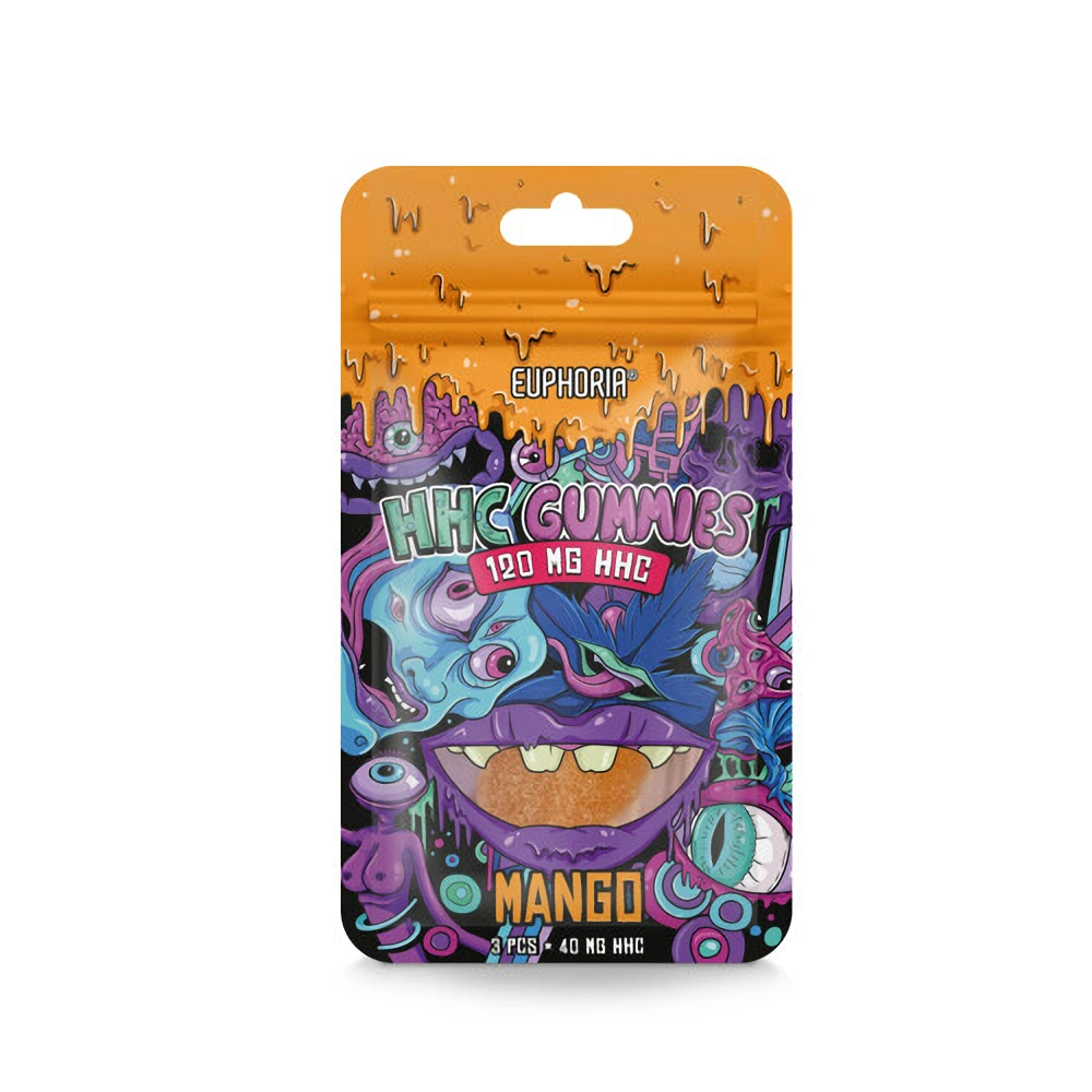 Euphoria HHC Gummies Mango, 120mg, ( 3 stuks x 40 mg)